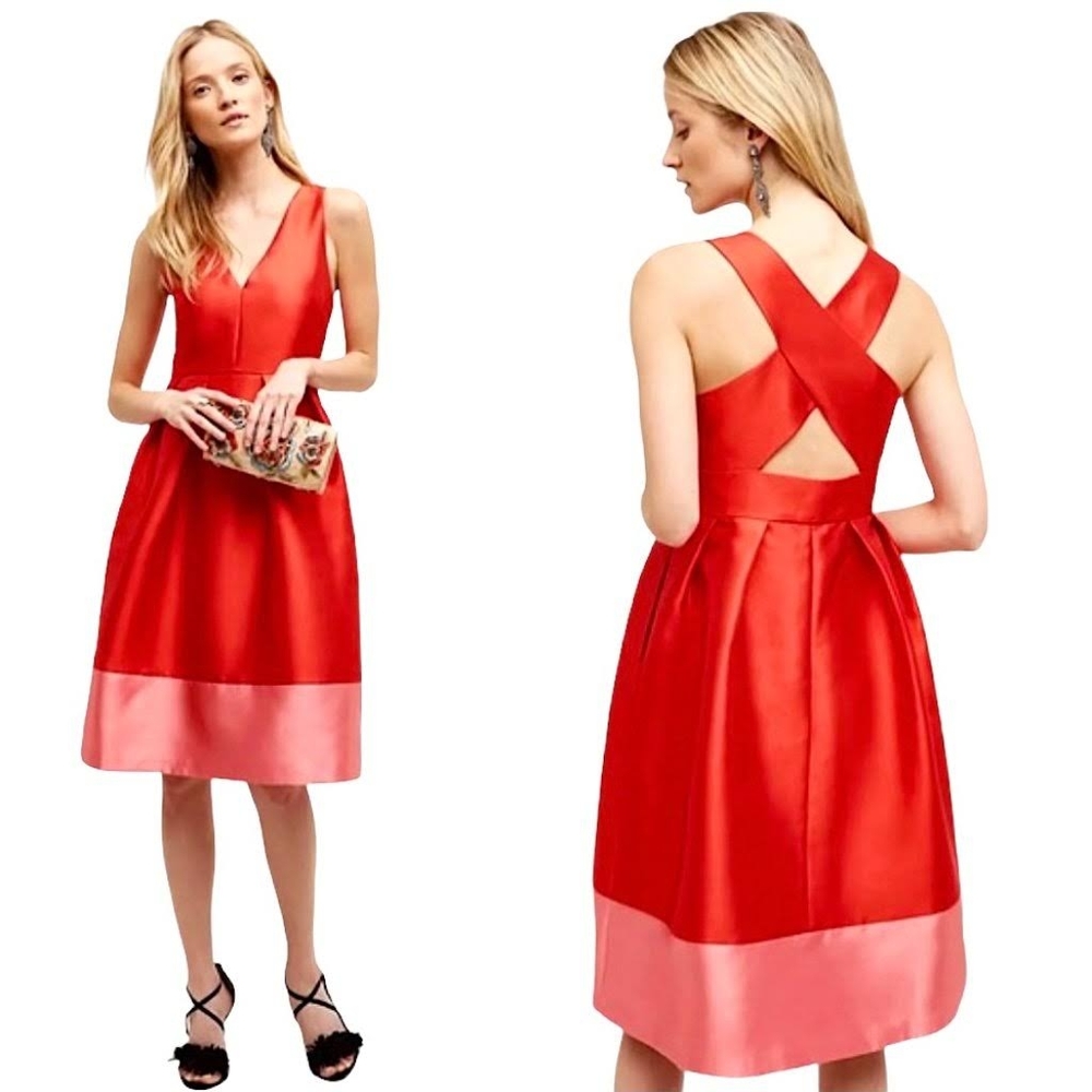 Anthropologie Roseblock Dress